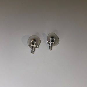 Adorable mini cross earrings